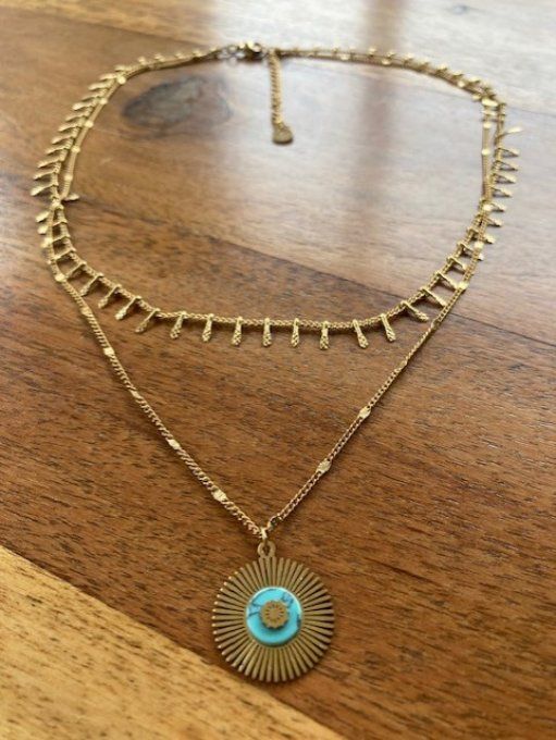 Collier double rang Lago